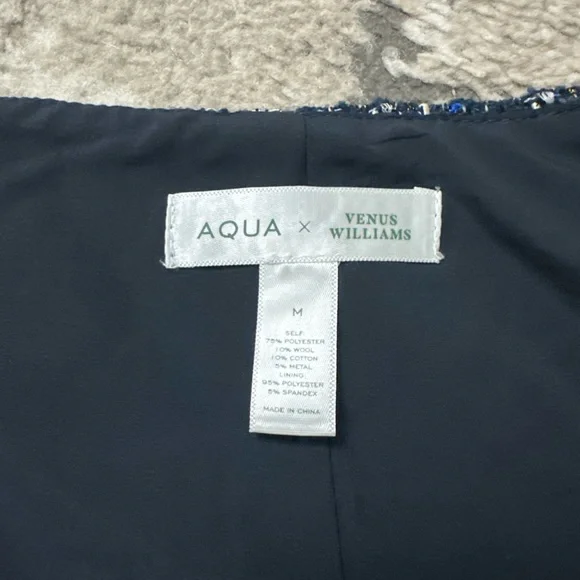 AQUA x Venus Williams Tweed Sleeveless Top Size Medium - Picture 4 of 4